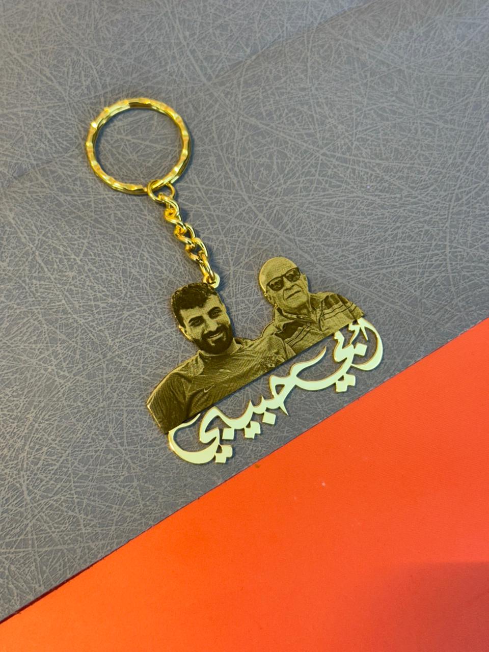 Keychain photo and name